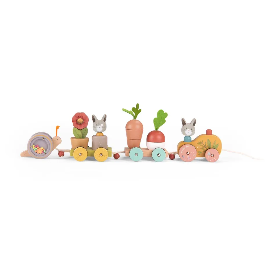 Produktbillede: Pull-along train Trois petits lapins