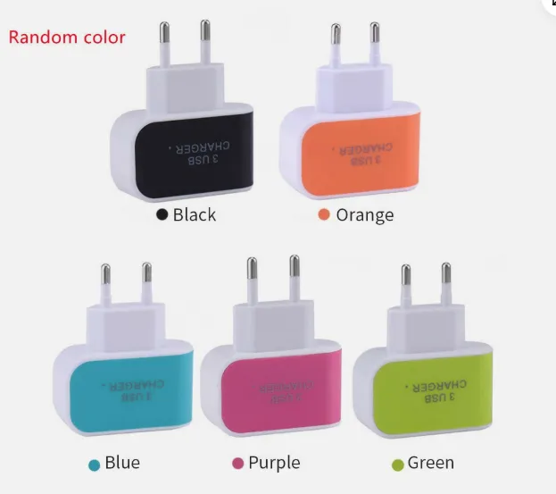 Produktbillede: Fast 3.1A Charger USA American Plug for Phones European Travel Adapter with 3USB